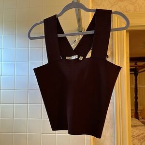 A.L.C Maroon Crop Top